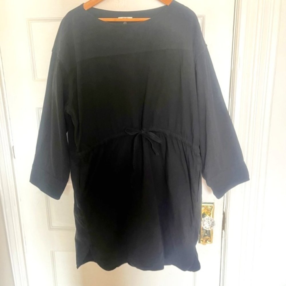 Uniqlo casual shirt dress with waist tie, M